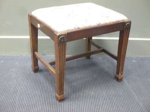 Lot 327 - An early 20th century mahogany piano stool...