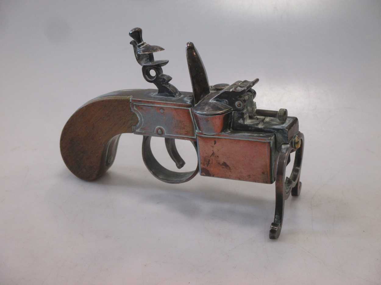 Lot 112 - A Dunhill tinder pistol table lighter