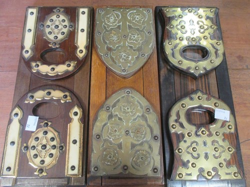 Lot 65A - Three brass bound book slides of similar...