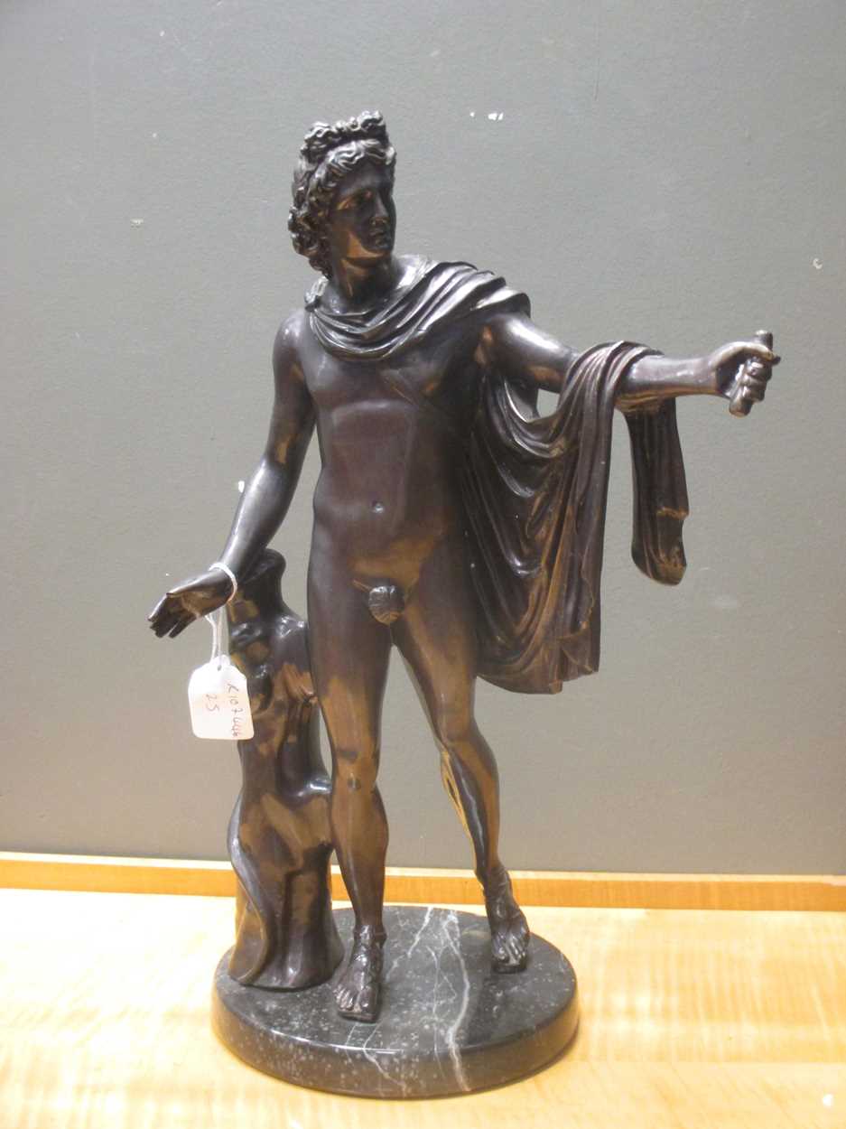 Lot 52 - A reproduction bronze of The Apollo Belvedere...