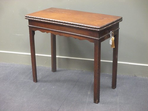 Lot 339 - A George III mahogany rectangular fold over...