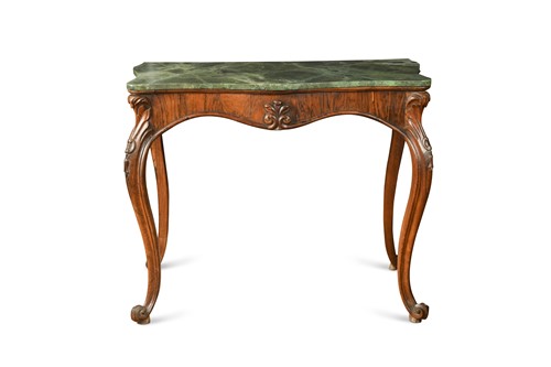 Lot 576 - A rosewood console table, mid 19th century