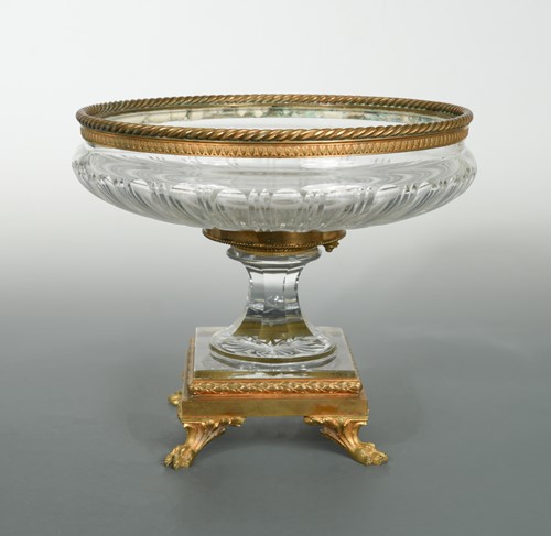 Lot 366 - A 19th century ormolu mounted cut glass tazza