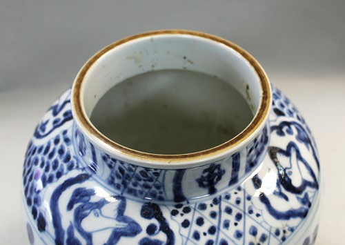 Lot 215 - A Chinese blue and white porcelain vase, in late Ming style