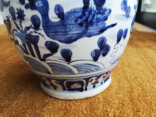 Lot 215 - A Chinese blue and white porcelain vase, in late Ming style