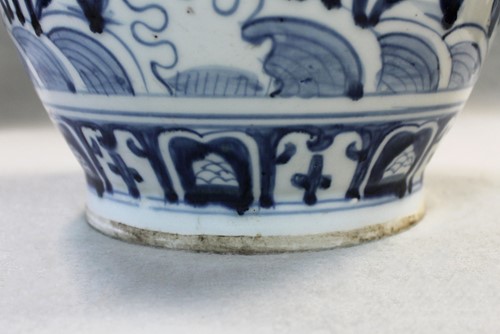 Lot 215 - A Chinese blue and white porcelain vase, in late Ming style