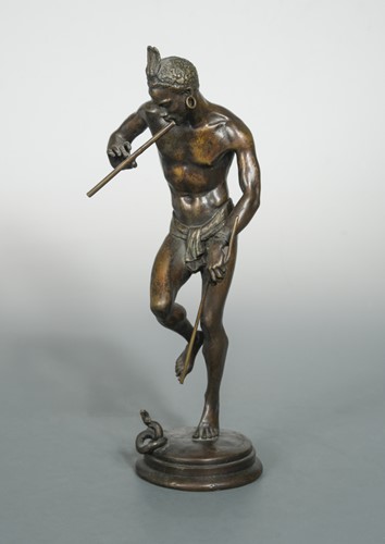 Lot 372 - After Charles Arthur Bourgeois (French, 1838–1886), a bronze model of a snake charmer
