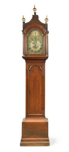 Lot 434 - A George III oak longcase clock