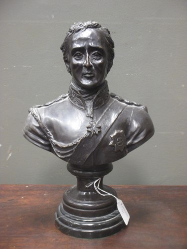 Lot 45 - A reproduction bronze bust of the Duke of...