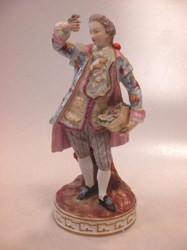 Lot 28 - A 19th century Meissen figure of a gentleman