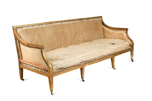 Lot 575 - A gilt frame sofa, early 19th century