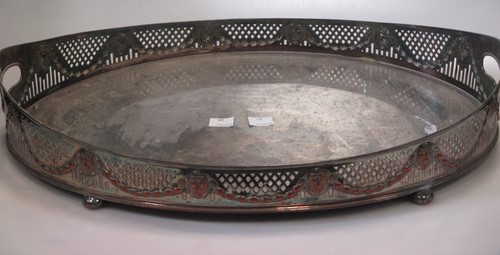 Lot 187 - Three silver plated serving dishes and a...