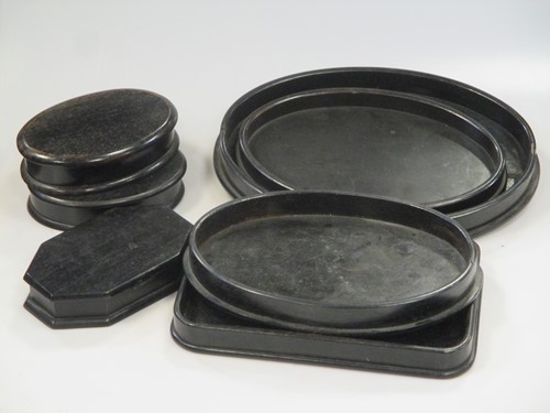 Lot 46 - A quantity of various black wooden stationary...