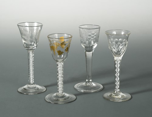 Lot 2 - A George III air twist wine glass