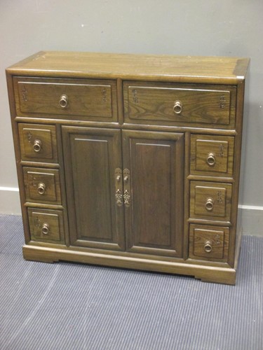 Lot 391 - A Chinese modern hardwood cabinet 85 x 90 x 35cm