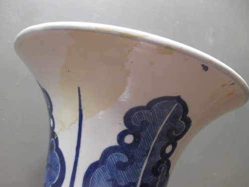 Lot 53 - A Chinese Gu shaped vase, 46.5cm high