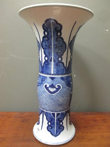 Lot 53 - A Chinese Gu shaped vase, 46.5cm high