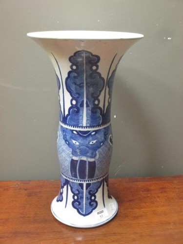 Lot 53 - A Chinese Gu shaped vase, 46.5cm high