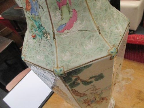 Lot 54 - Three Canton vases, tallest 58cm