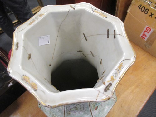 Lot 54 - Three Canton vases, tallest 58cm