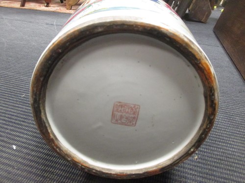 Lot 54 - Three Canton vases, tallest 58cm