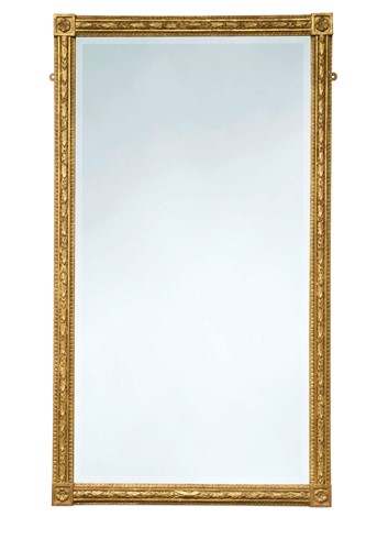 Lot 551 - A rectangular gilt mirror, 19th century