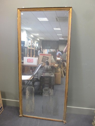Lot 415 - A 19th century gilt pier glass, 190 x 85cm