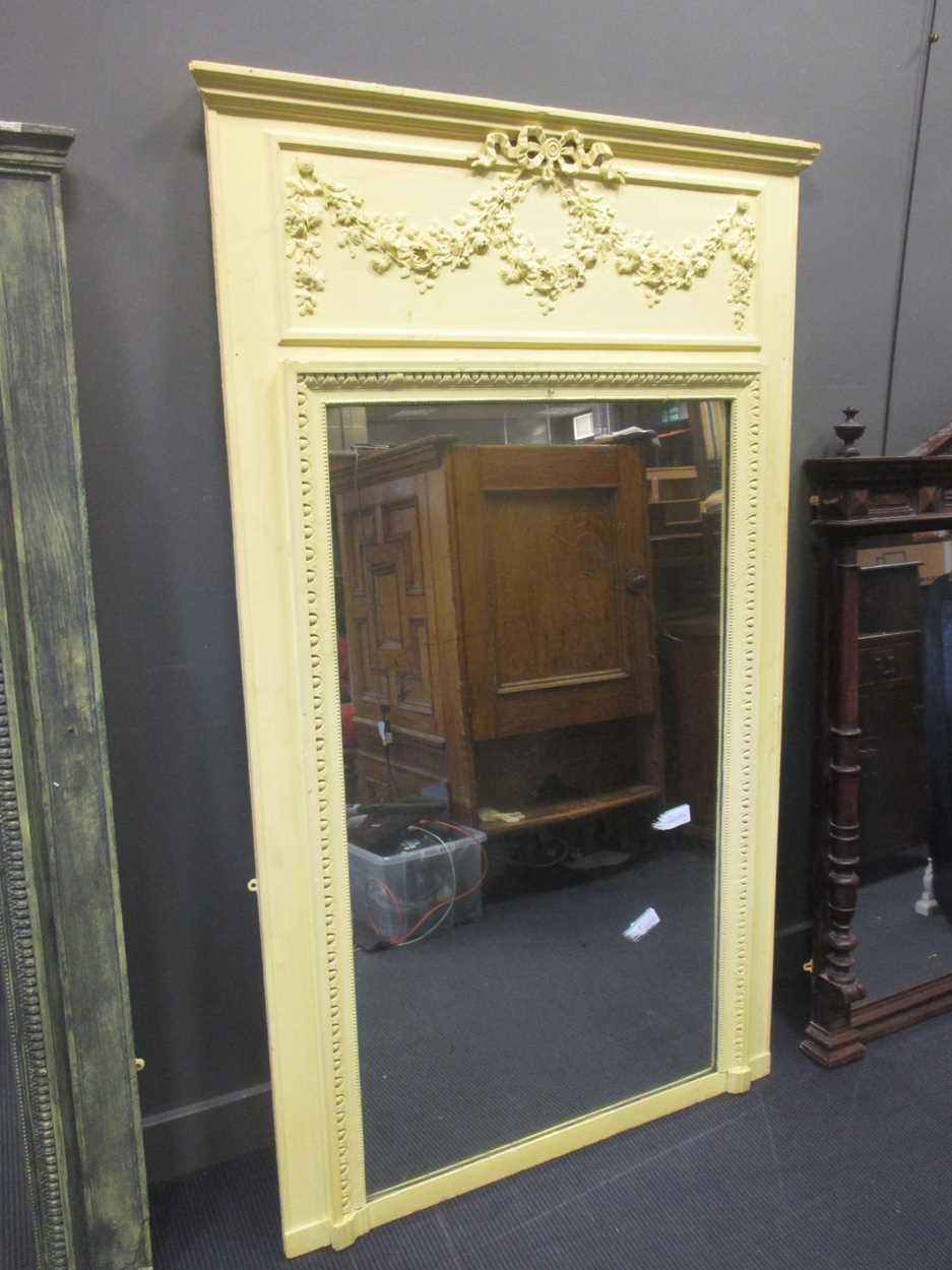 Lot 425 - Painted frame wall mirror, 190 x 140cm