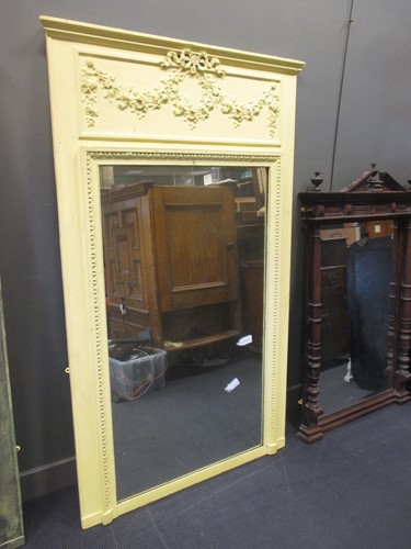 Lot 425 - Painted frame wall mirror, 190 x 140cm