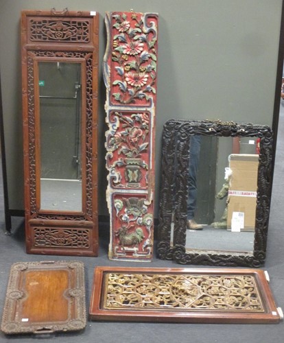 Lot 474 - A pair of small Chinese mirrors