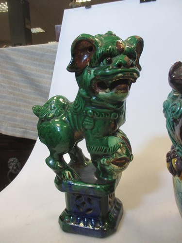 Lot 7 - A Japanese Kutani pottery shi-shi dog circa 1900