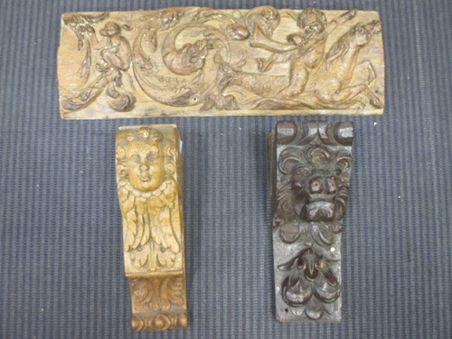 Lot 6 - A carved frieze