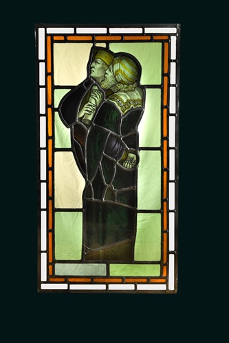 Lot 394 - An 18th century stained glass panel