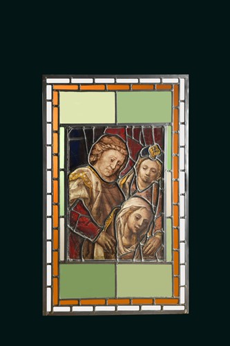 Lot 404 - A 16th century Flemish stained glass panel