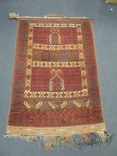 Lot 536 - An Ersari red ground rug