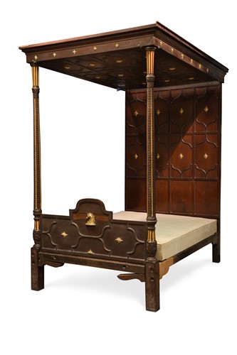 Lot 554 - A Scottish mahogany double tester-bedstead, 19th century