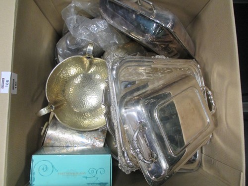 Lot 186 - A large box of silver plate, to include...