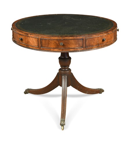 Lot 533 - A Regency mahogany drum library table