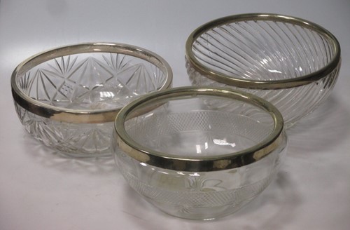 Lot 85 - A cut glass bowl from Mappin and Webb, London...