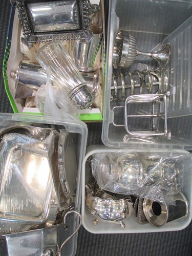 Lot 188 - A quantity of mixed silver plate tableware...