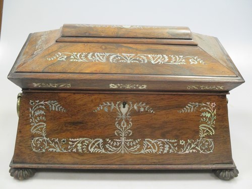 Lot 8 - An early 19th century mahogany slope top knife...