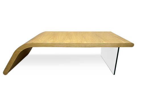Lot 264 - A contemporary bentwood and glass coffee table