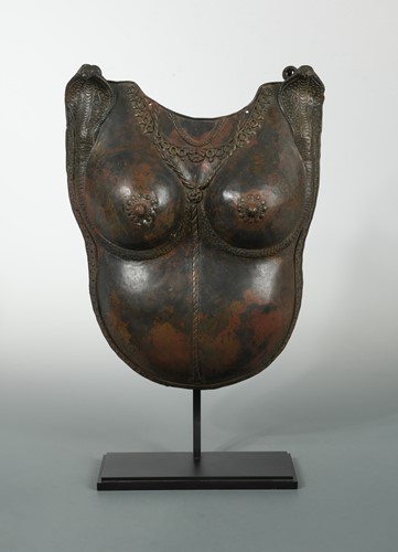 Lot 179 - A South Indian bronze breast plate, in 17th century style