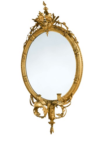 Lot 618 - A Victorian gilt-composition girandole mirror