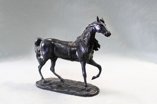Lot 373 - A 19th century bronze model of a horse
