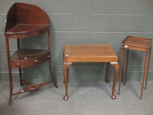 Lot 503 - A 19th century mahogany corner washstand,...