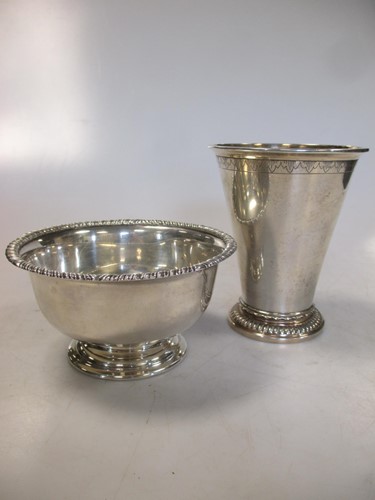 Lot 241 - A Continental metalwares conical beaker and a...