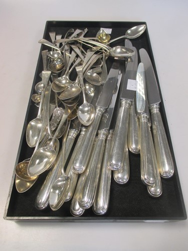 Lot 222 - A collection of Georgian and later silver...