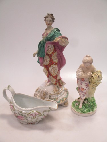Lot 22 - Three Derby figures (with damages and...