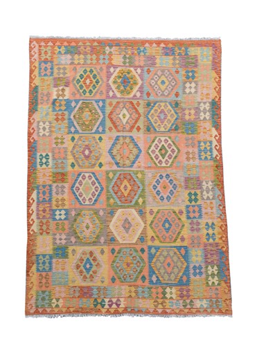 Lot 485 - A large modern kelim rug